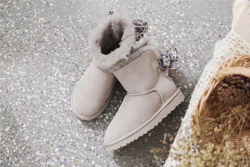 Diamond Gray Three-Way Snow Boots - Style 6503