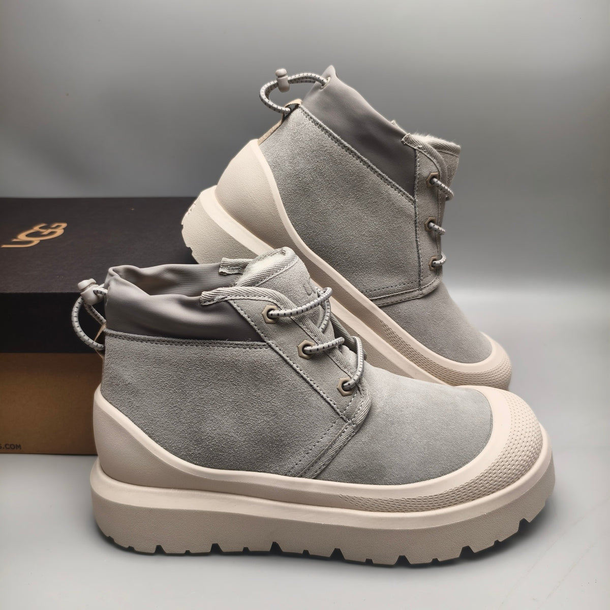 Light Gray High-Top Casual Shoes - Style 3991