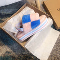 Pink Colorblock Platform Sandals - Style 3490