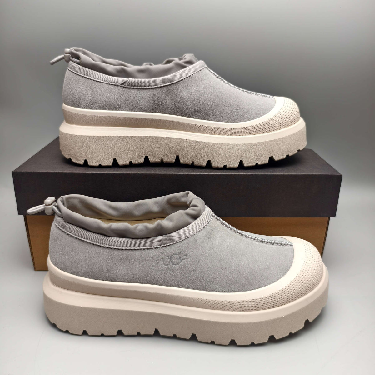 Light Gray Slip-On Casual Shoes - Style 4096