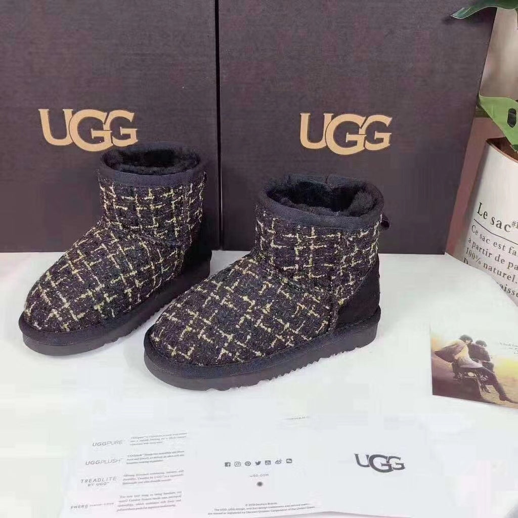 Kids' Chic Black Snow Boots - Style 5854