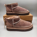 Brown Suede-Finish Back-Strap Shoes - Style 1538
