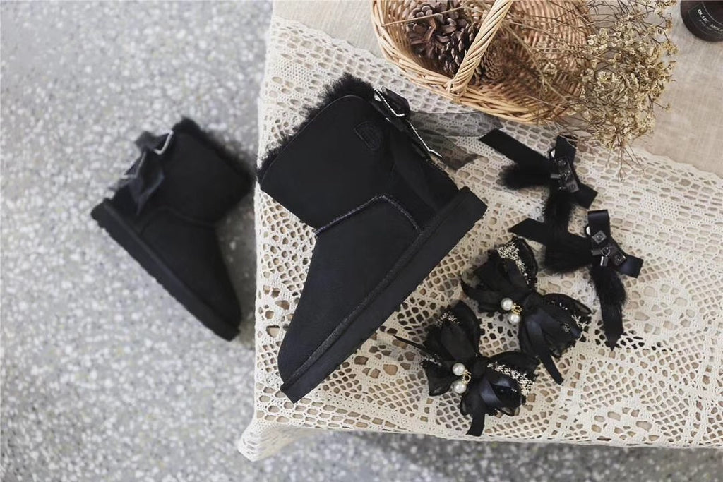 Classic Black Three-Way Snow Boots - Style 6503