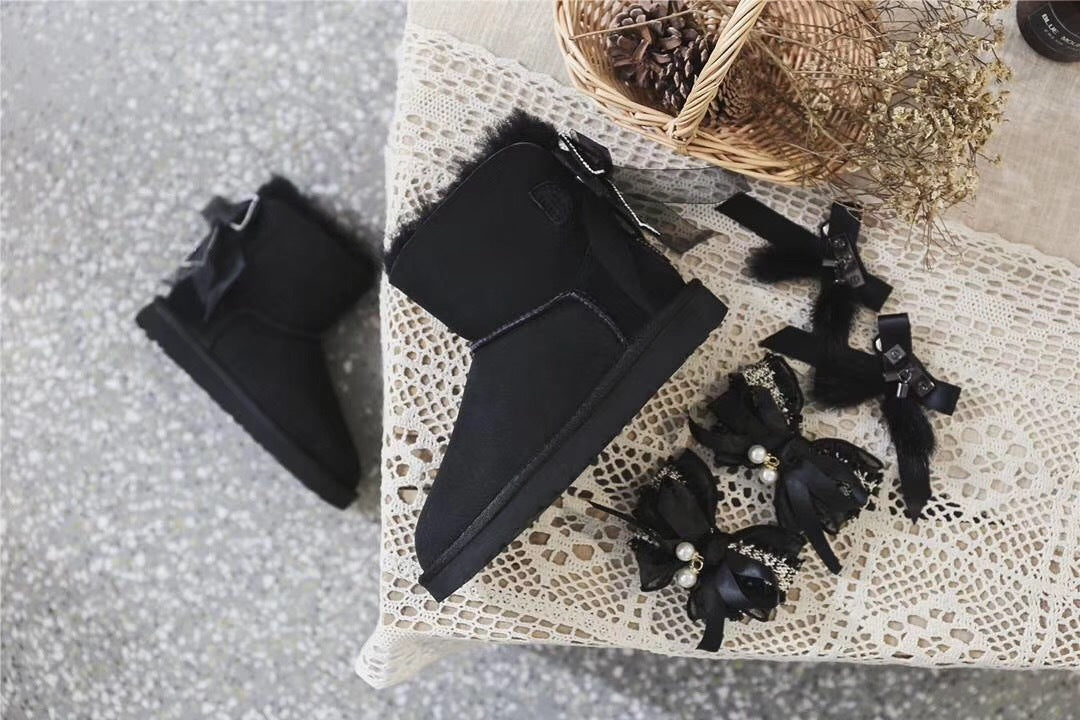 Classic Black Three-Way Snow Boots - Style 6503