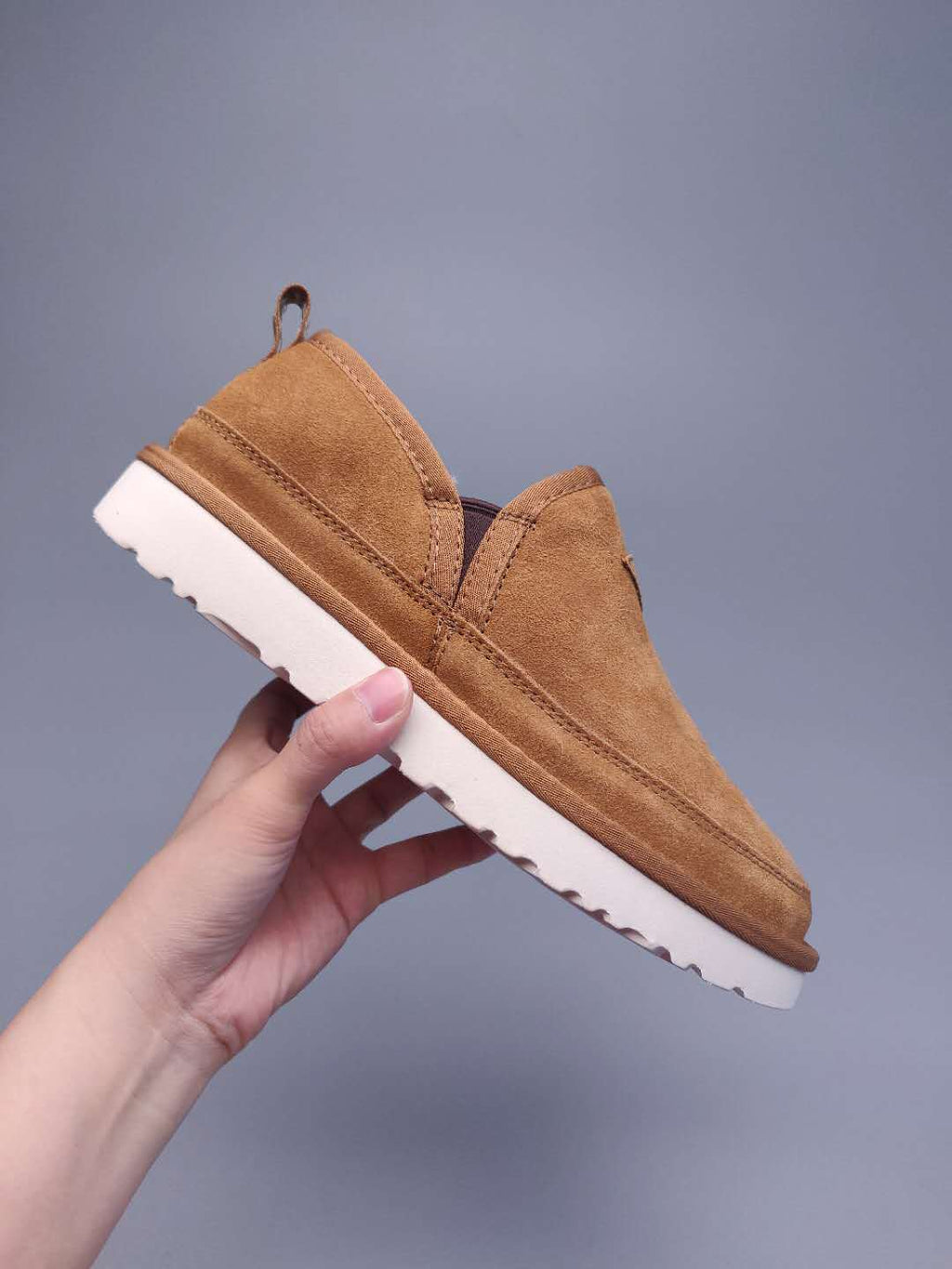 Men's Chestnut Slip-On Low-Top Casual Shoes - Style 3455