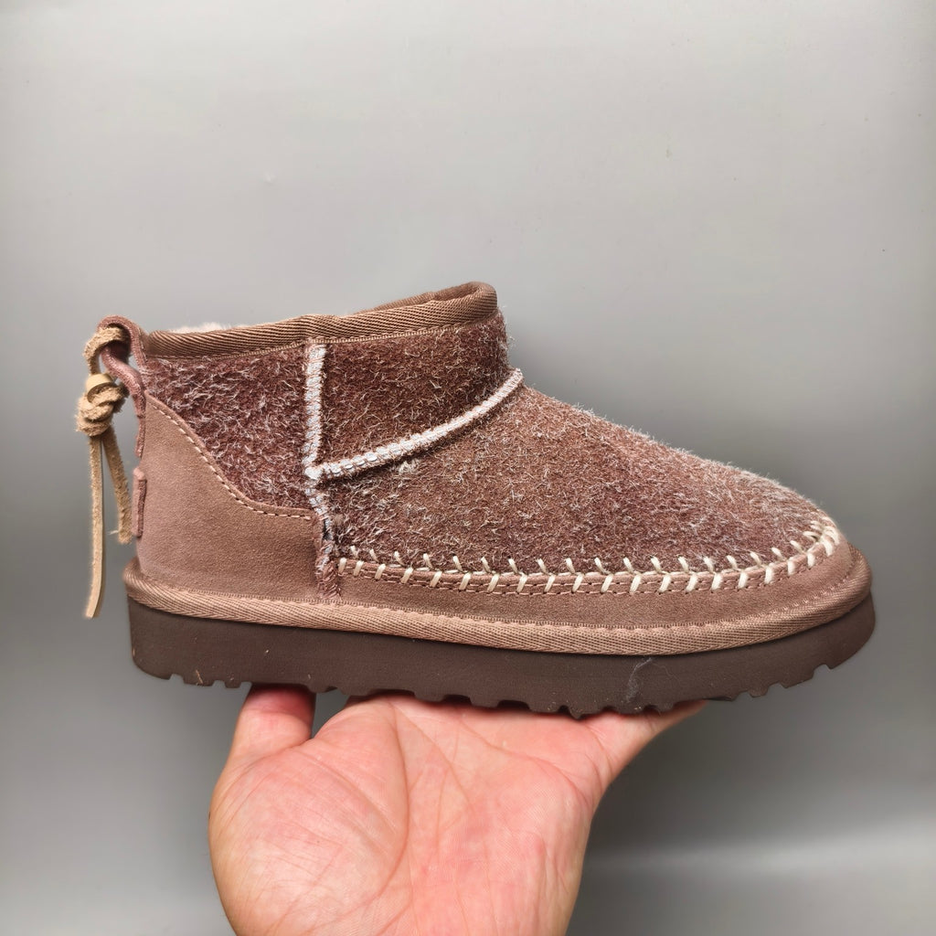 Brown Suede-Finish Back-Strap Shoes - Style 1538
