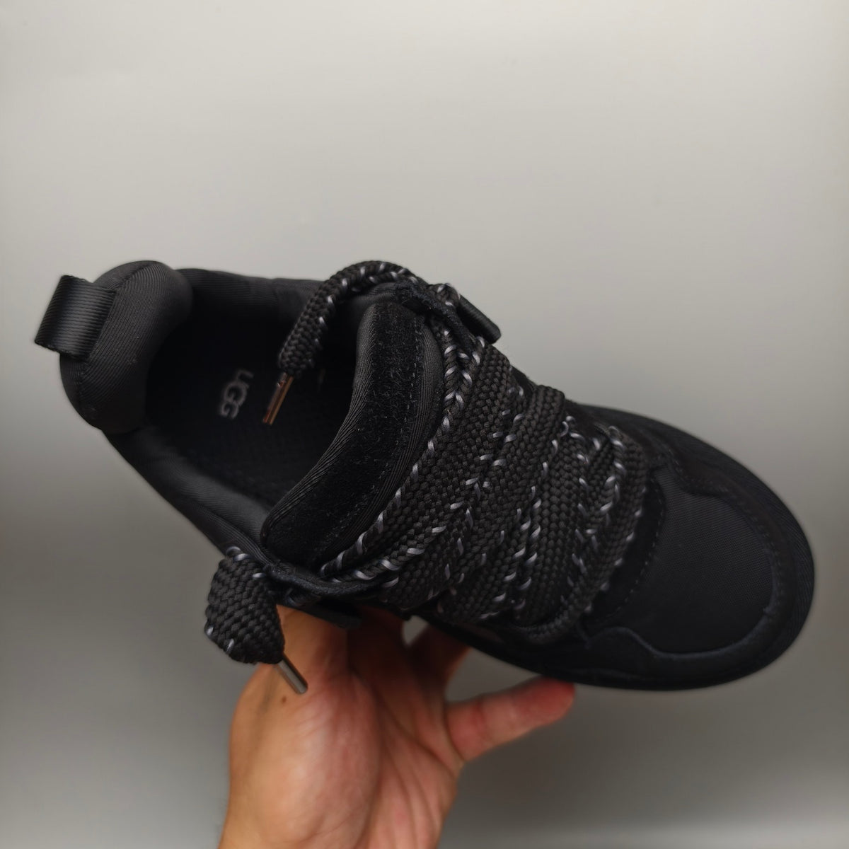 Black Chunky Platform Lace-Up Sneakers - Style 1541