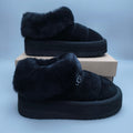 Black Platform Slip-On Casual Shoes - Style 6390