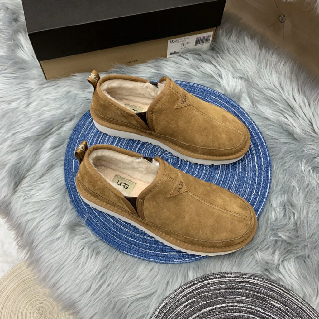Men's Chestnut Slip-On Low-Top Casual Shoes - Style 3455