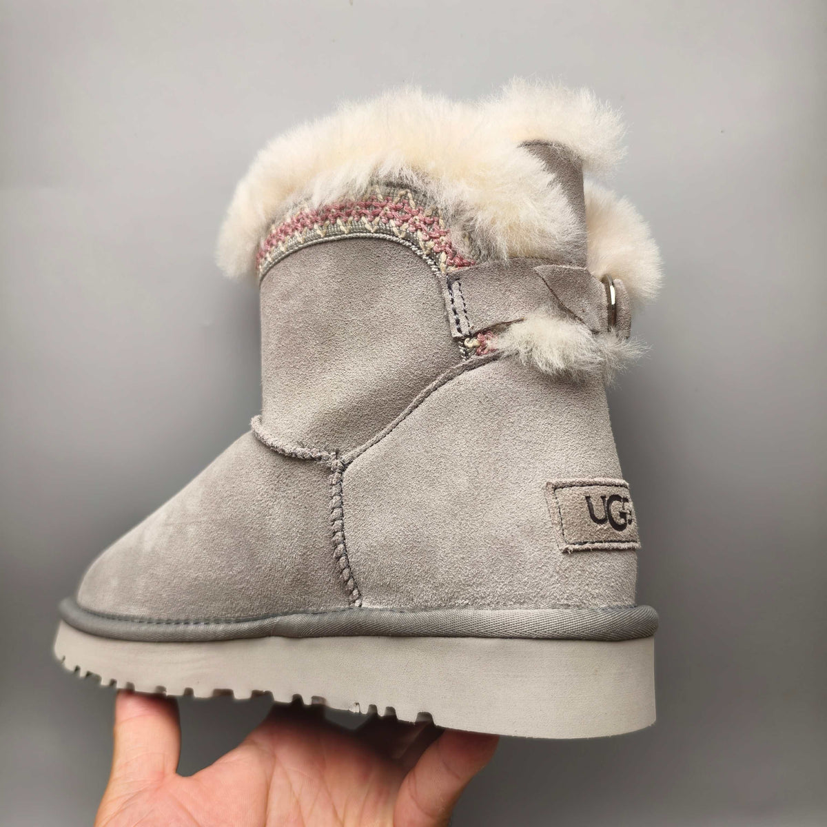 Gray Boho Back-Strap Casual Shoes - Style 4517