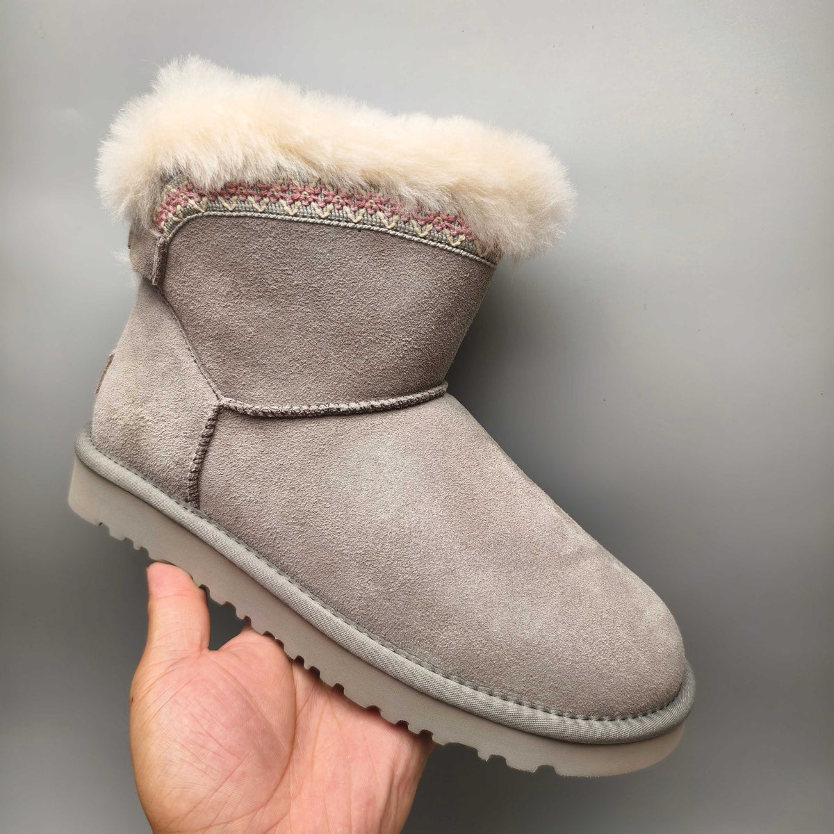Gray Boho Back-Strap Casual Shoes - Style 4517
