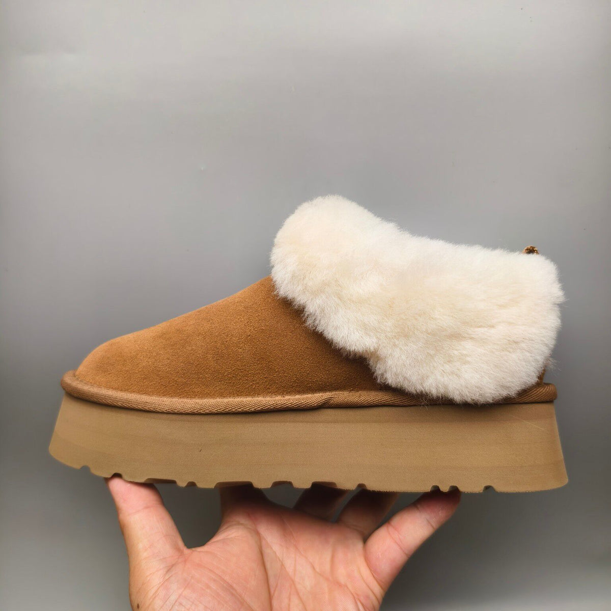 Chestnut Platform Slip-On Shoes - Style 1393