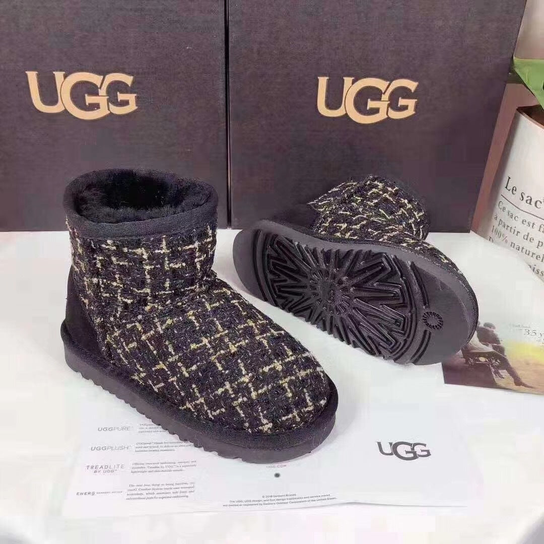 Kids' Chic Black Snow Boots - Style 5854