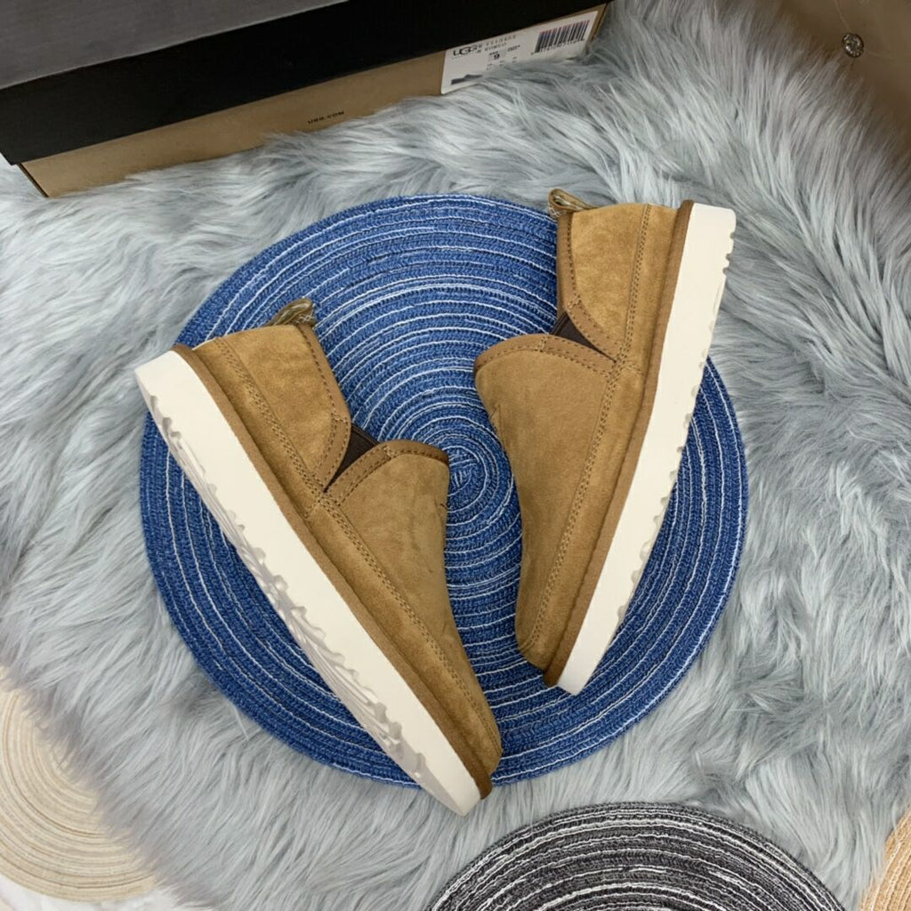 Men's Chestnut Slip-On Low-Top Casual Shoes - Style 3455