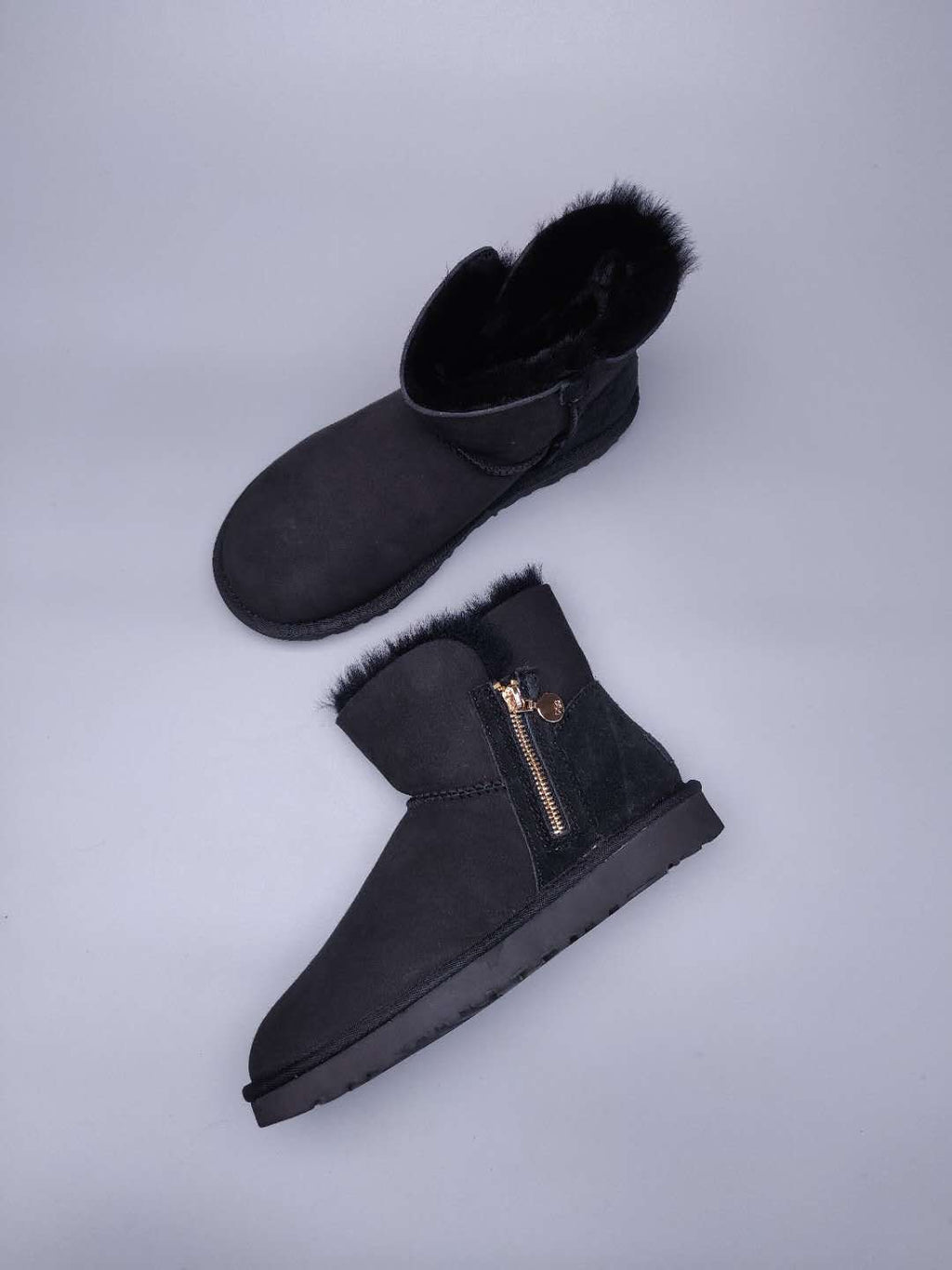 Black Side-Zip Ankle Boots - Style 2481