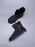 Black Side-Zip Ankle Boots - Style 2481