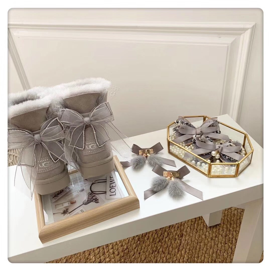 Diamond Gray Three-Way Snow Boots - Style 6503