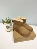 Mu Ke Si Chestnut Bow Subtle-Shimmer Shoes - Style 2938