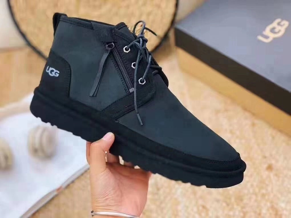 Black Zip-Up Casual Shoes - Style 3883 Updated Edition