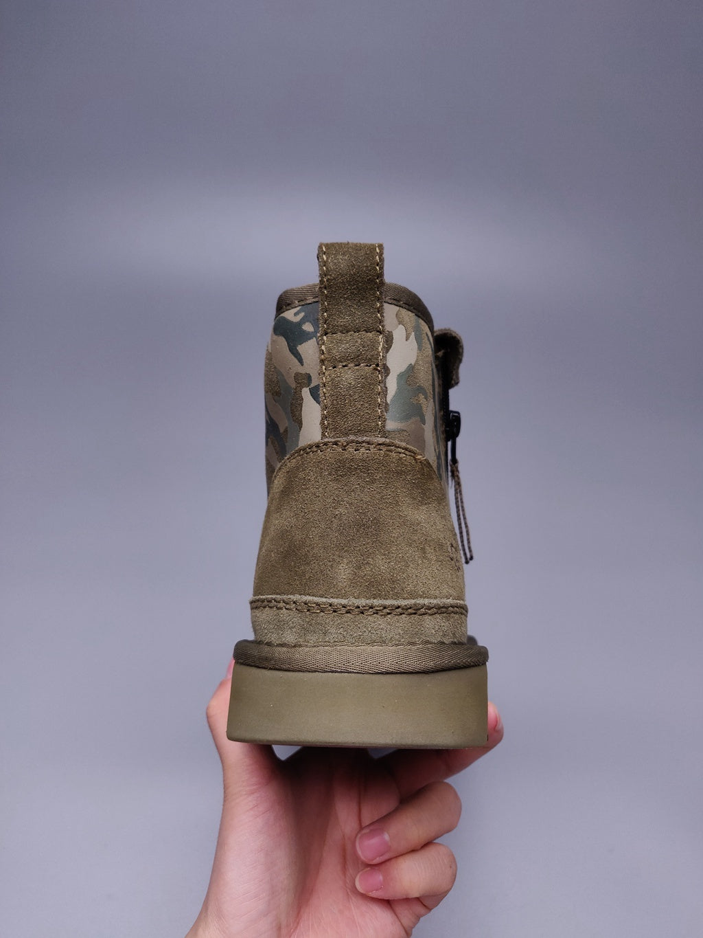 Men's Army Green Colorblock Camo Casual Shoes - Style 4193