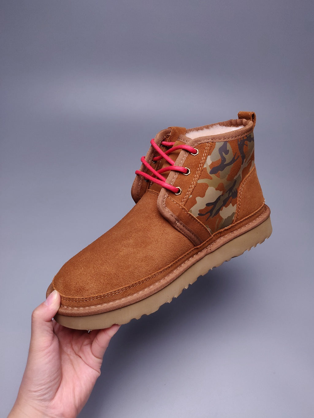 Men's Chestnut Colorblock Camo Casual Shoes - Style 4193