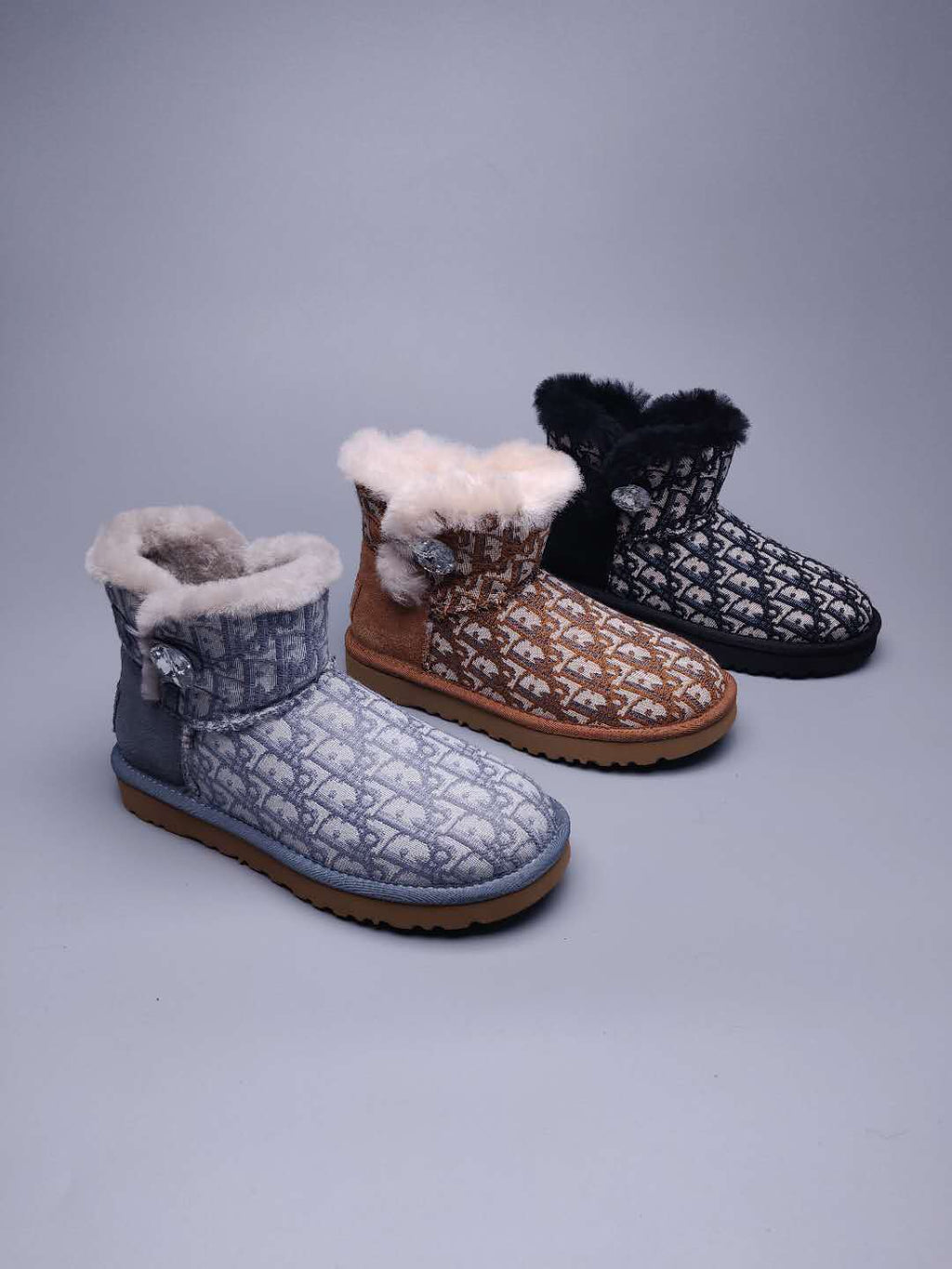 Chestnut Fabric-Textured Footwear - Style 6554