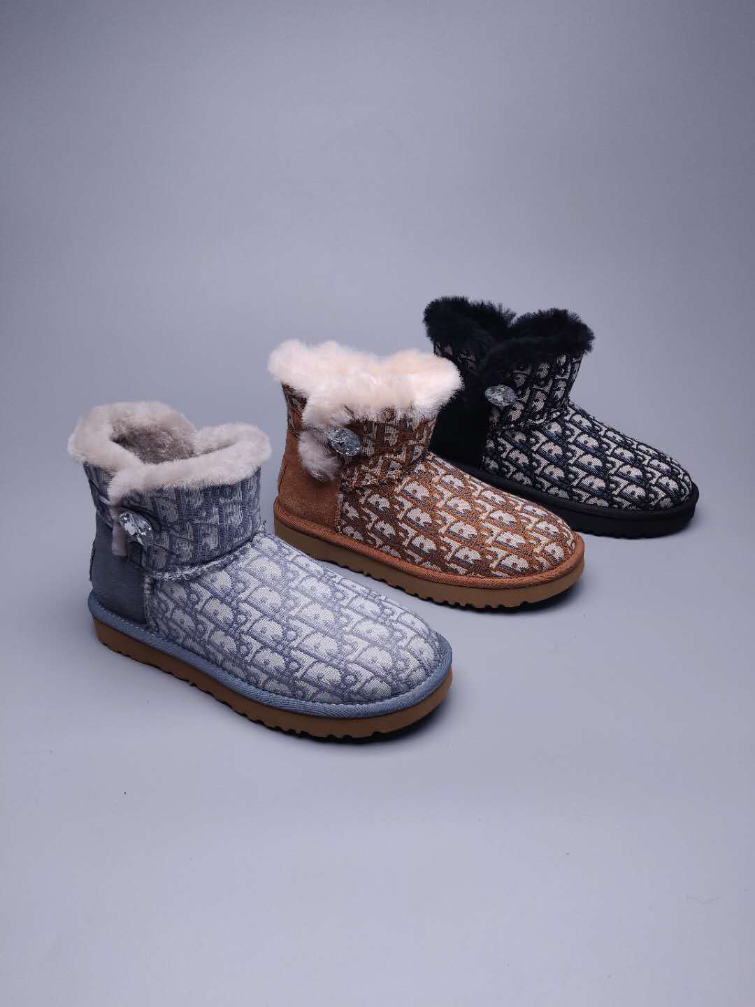 Chestnut Fabric-Textured Footwear - Style 6554