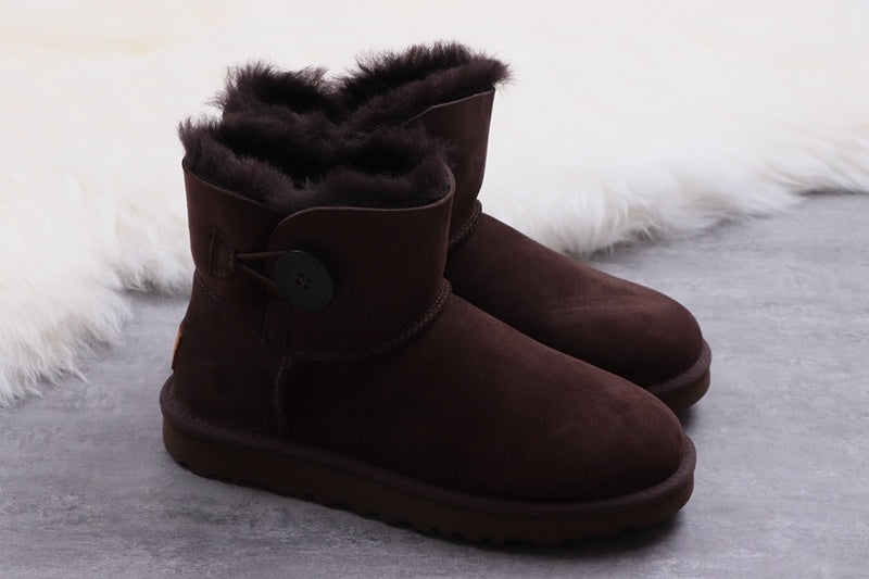 Coffee Brown W Mini Bailey Button II Boots - Style 6422