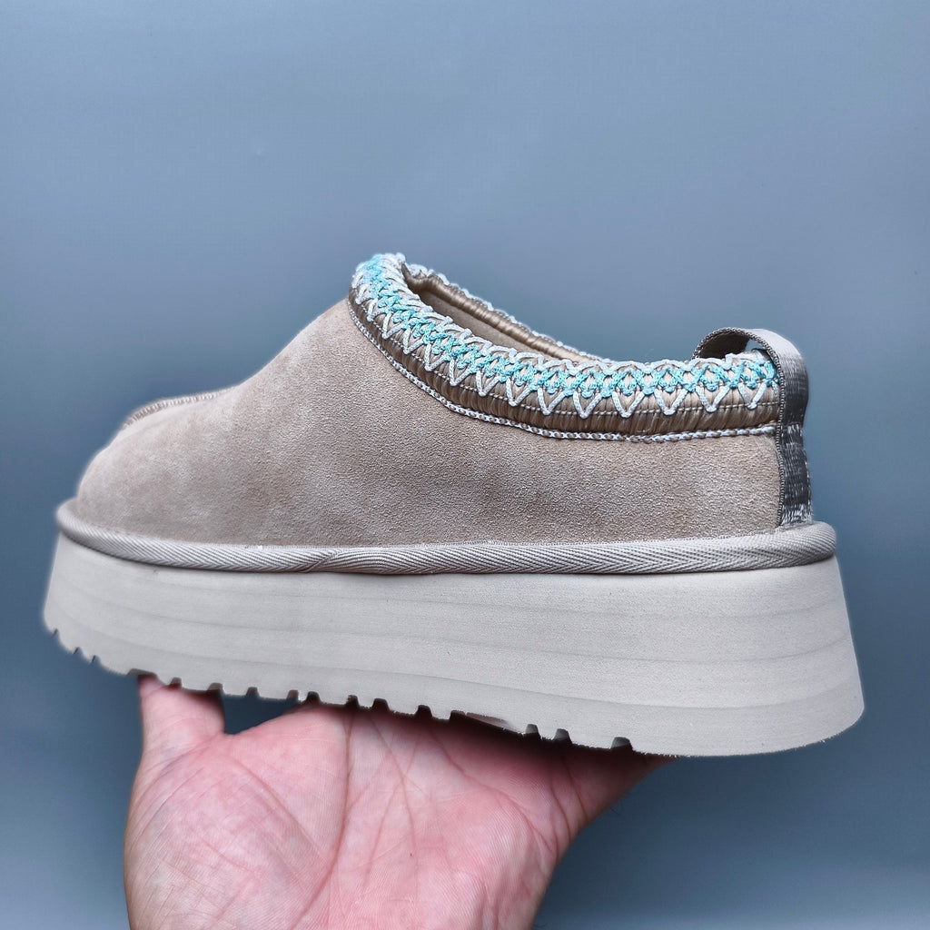 Beige Boho-Inspired Platform Casual Shoes - Style 2553 / 2130