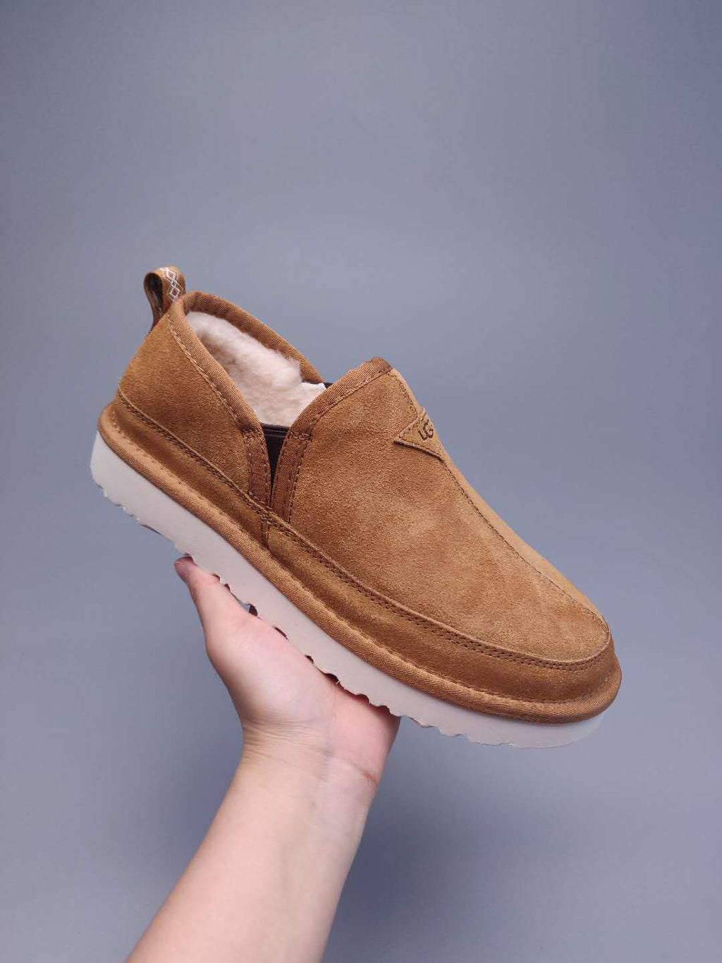 Men's Chestnut Slip-On Low-Top Casual Shoes - Style 3455