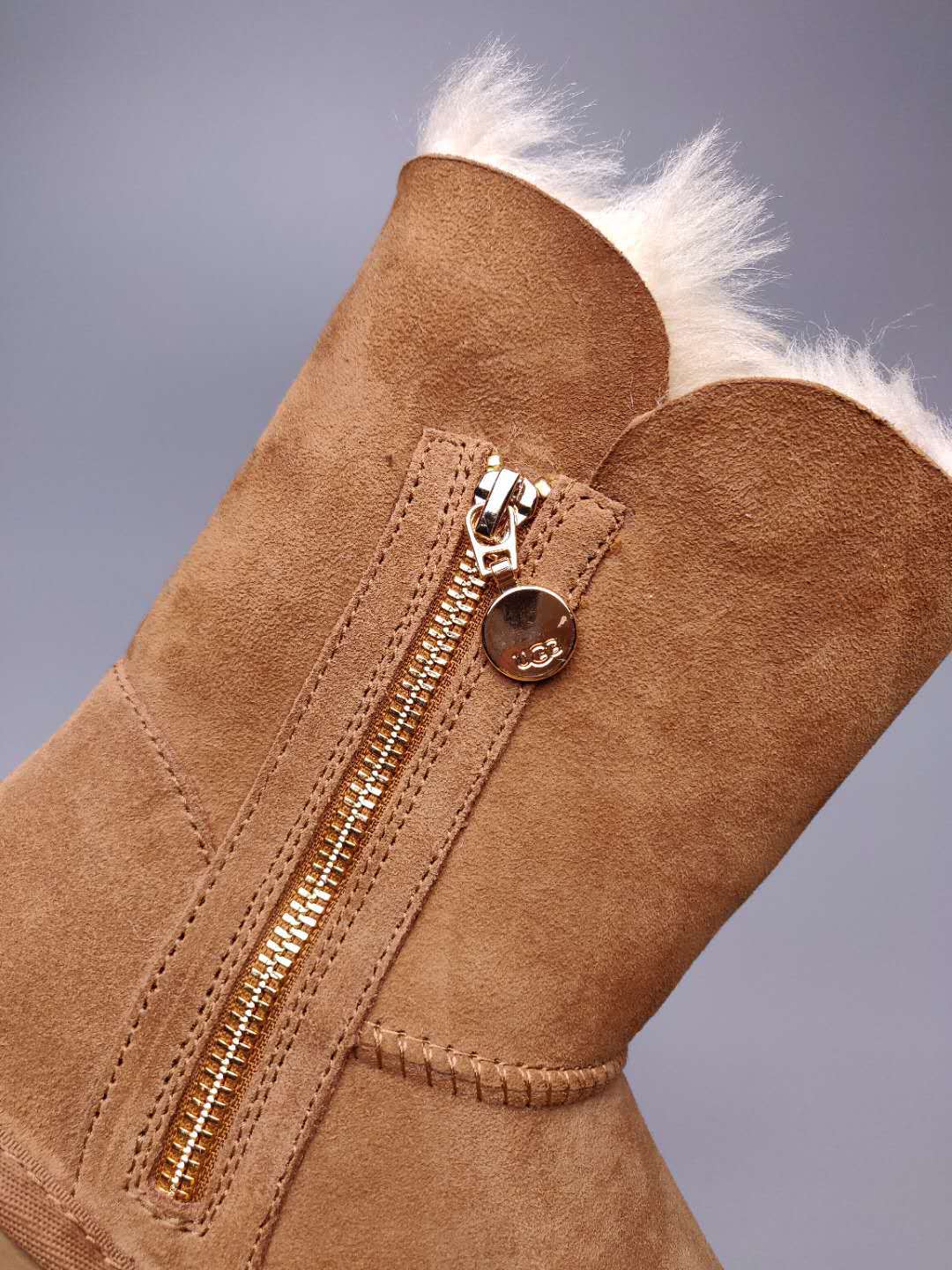 Chestnut Side-Zip Mid-Calf Boots - Style 2480