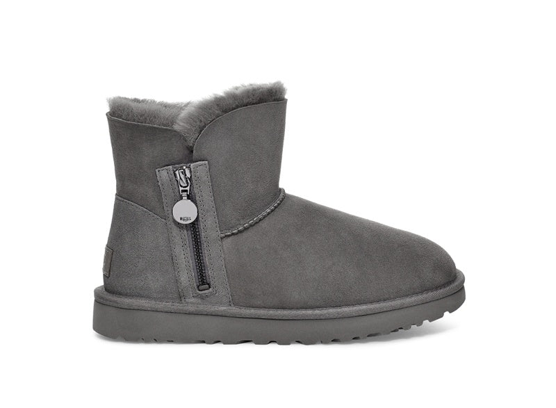 Gray Side-Zip Ankle Boots - Style 2481