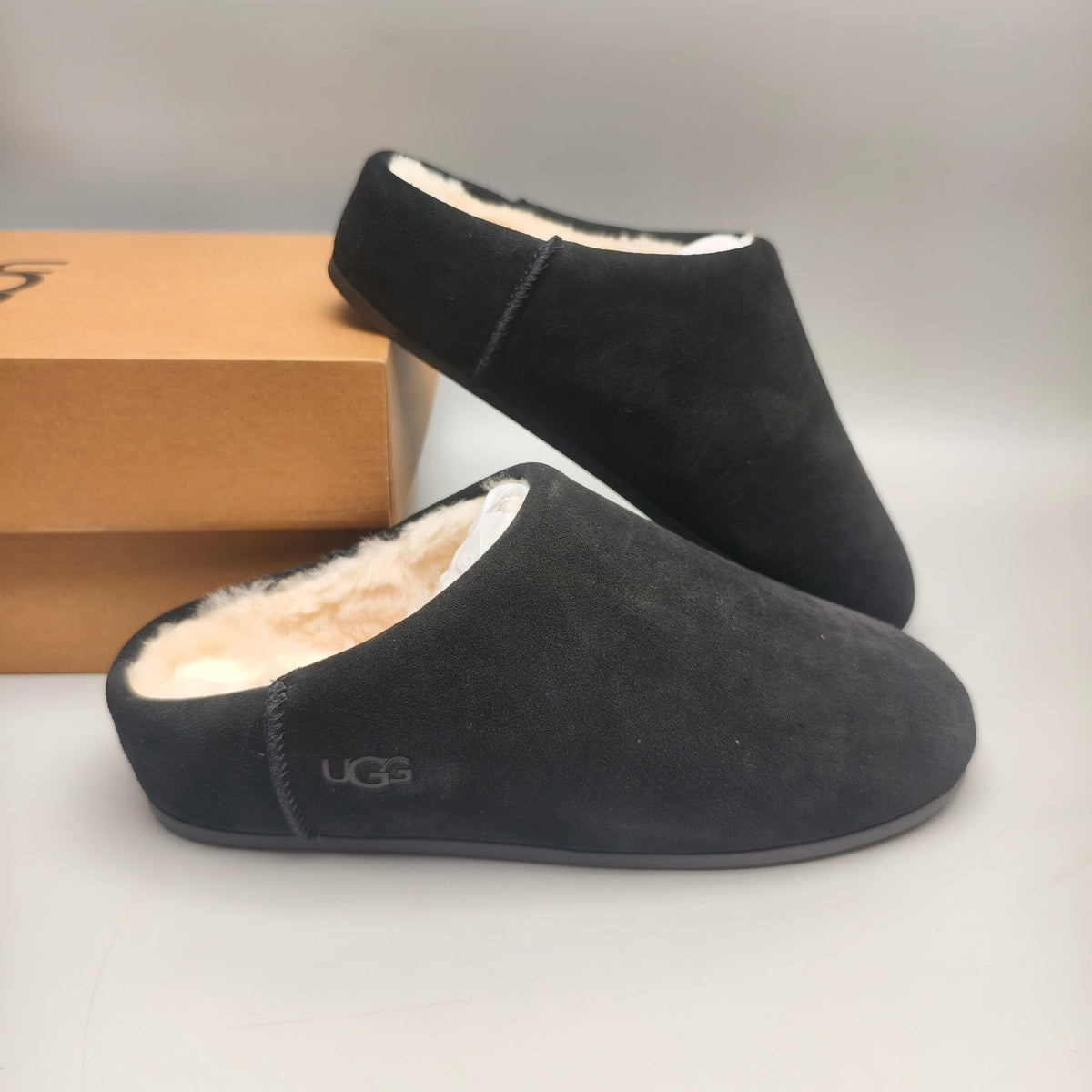 Black Slip-On House Shoes | Style 1390