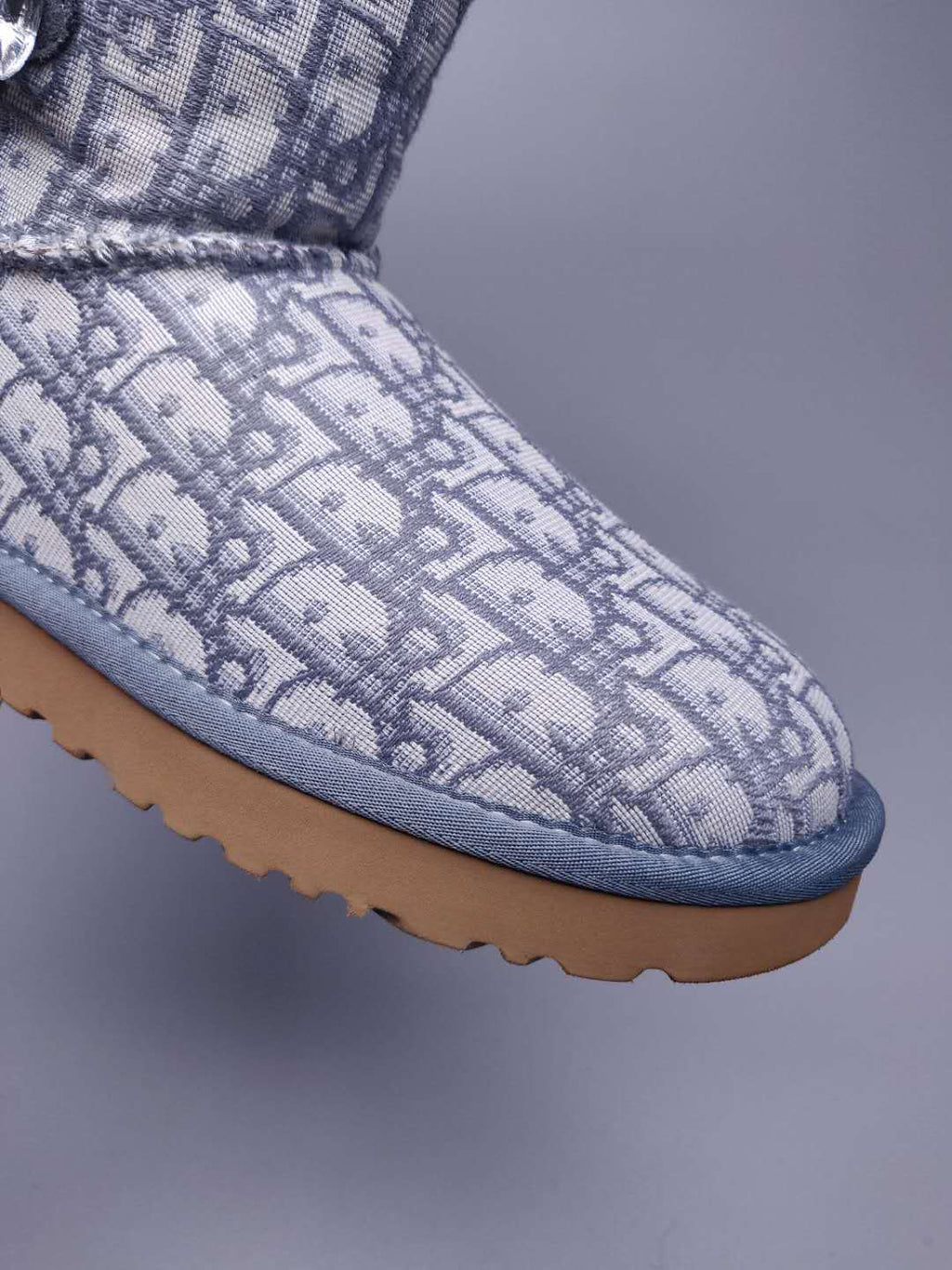 Gray Fabric-Textured Footwear - Style 6554