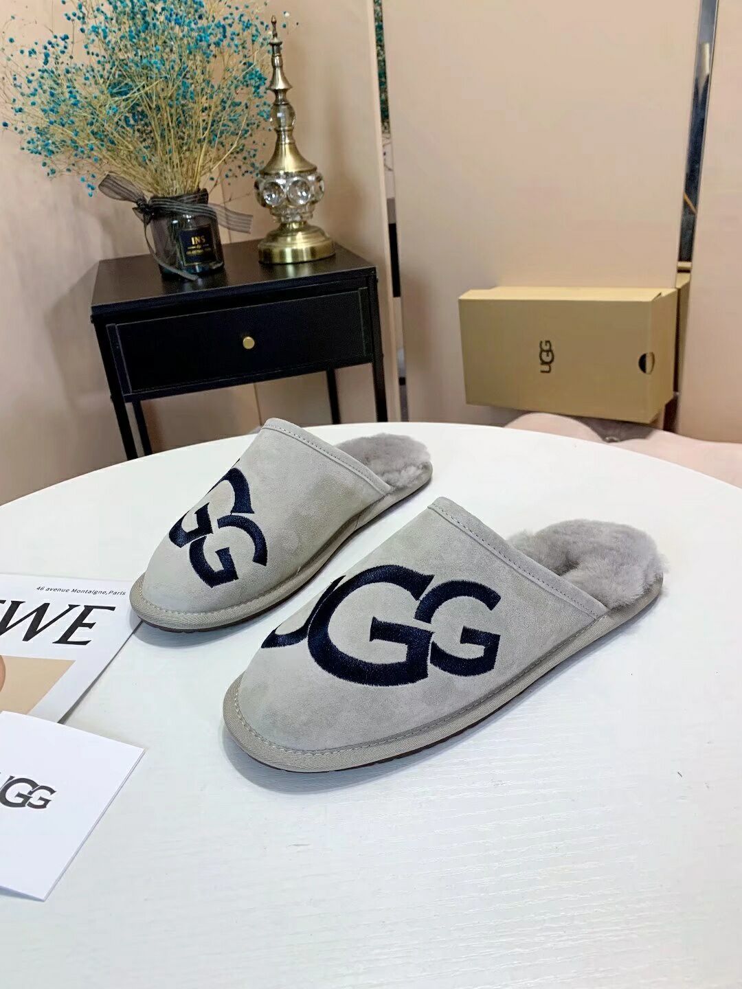Gray Big G Indoor Slippers - Style 2593
