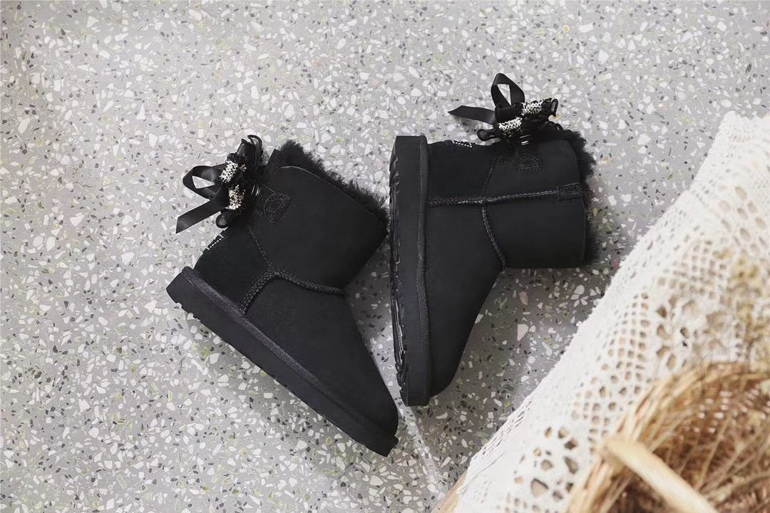Classic Black Three-Way Snow Boots - Style 6503