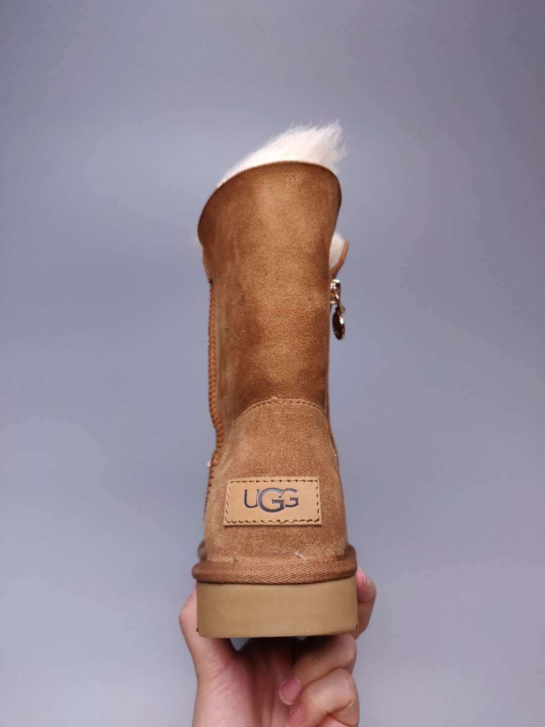Chestnut Side-Zip Mid-Calf Boots - Style 2480