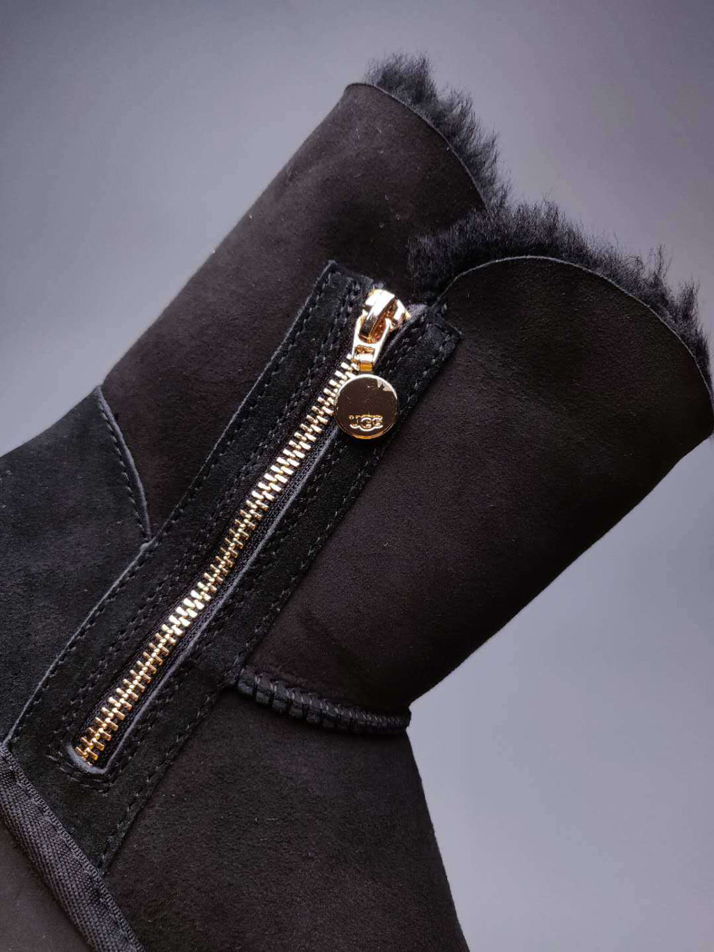 Black Side-Zip Mid-Calf Boots - Style 2480