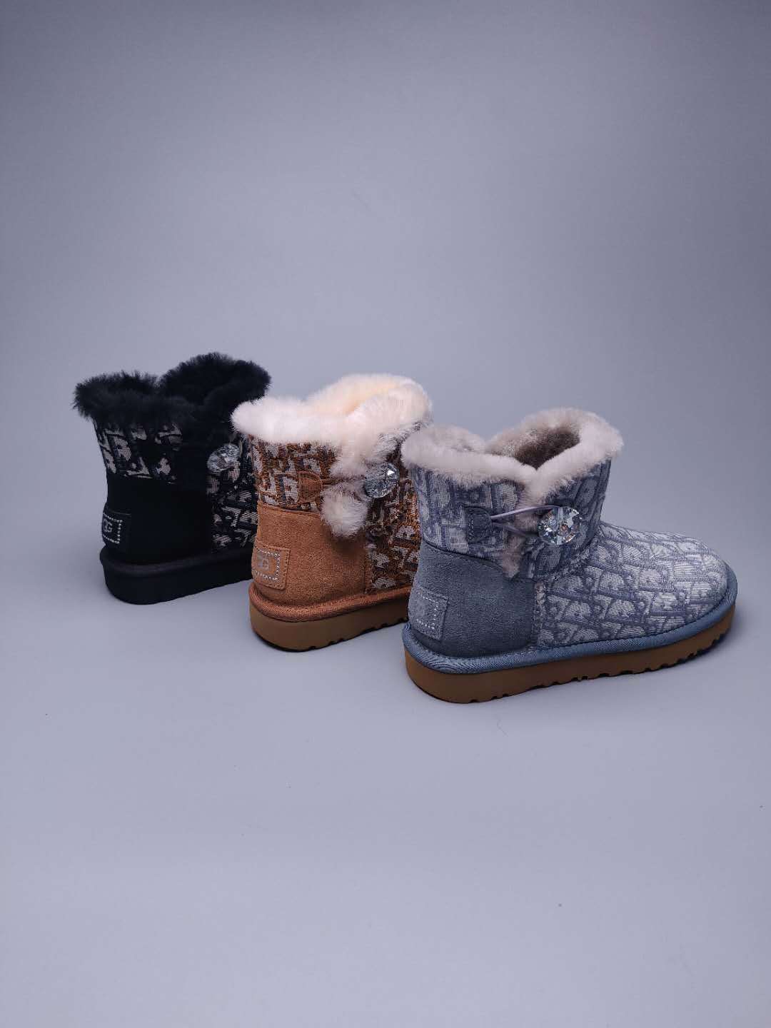 Chestnut Fabric-Textured Footwear - Style 6554