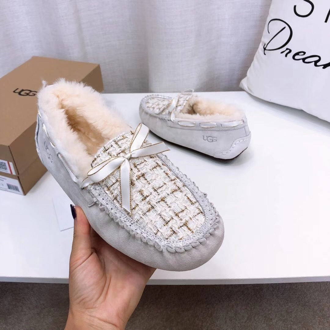 Pearl White Chic Loafers - Style 5623
