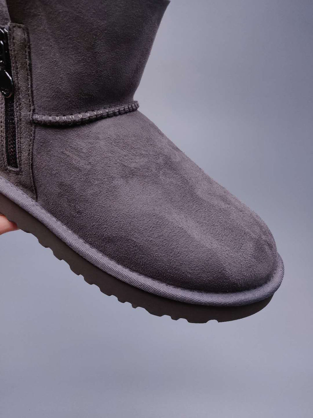 Gray Side-Zip Ankle Boots - Style 2481