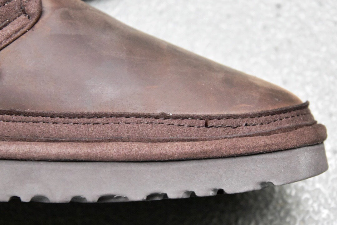 Men's Crazy Horse Leather Zip-Up Casual Shoes - Style 3883