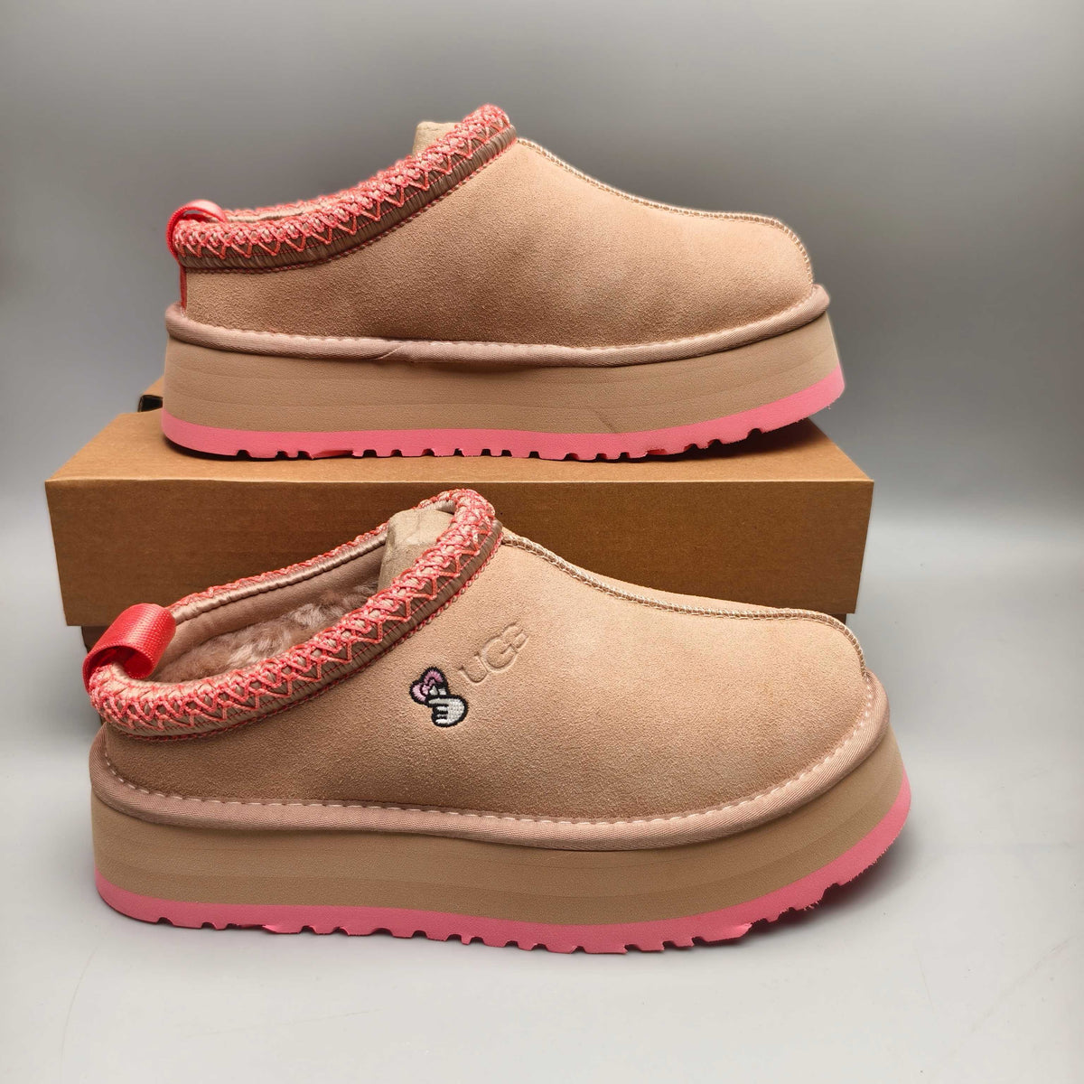 Pink Boho-Inspired Platform Casual Shoes - Style 2553 / 2130