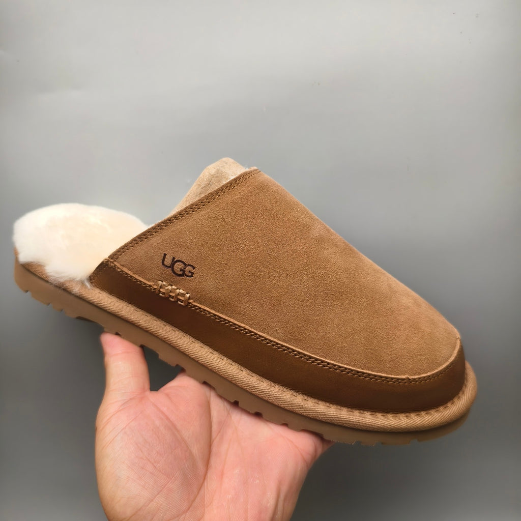 Men's Chestnut Ultralight Fluffy Casual Slippers - Style 4585