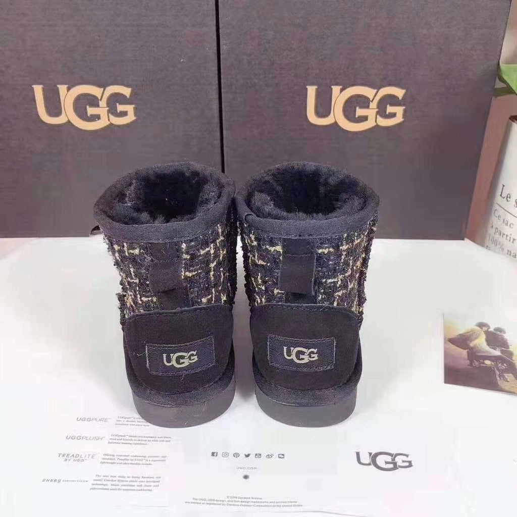 Kids' Chic Black Snow Boots - Style 5854