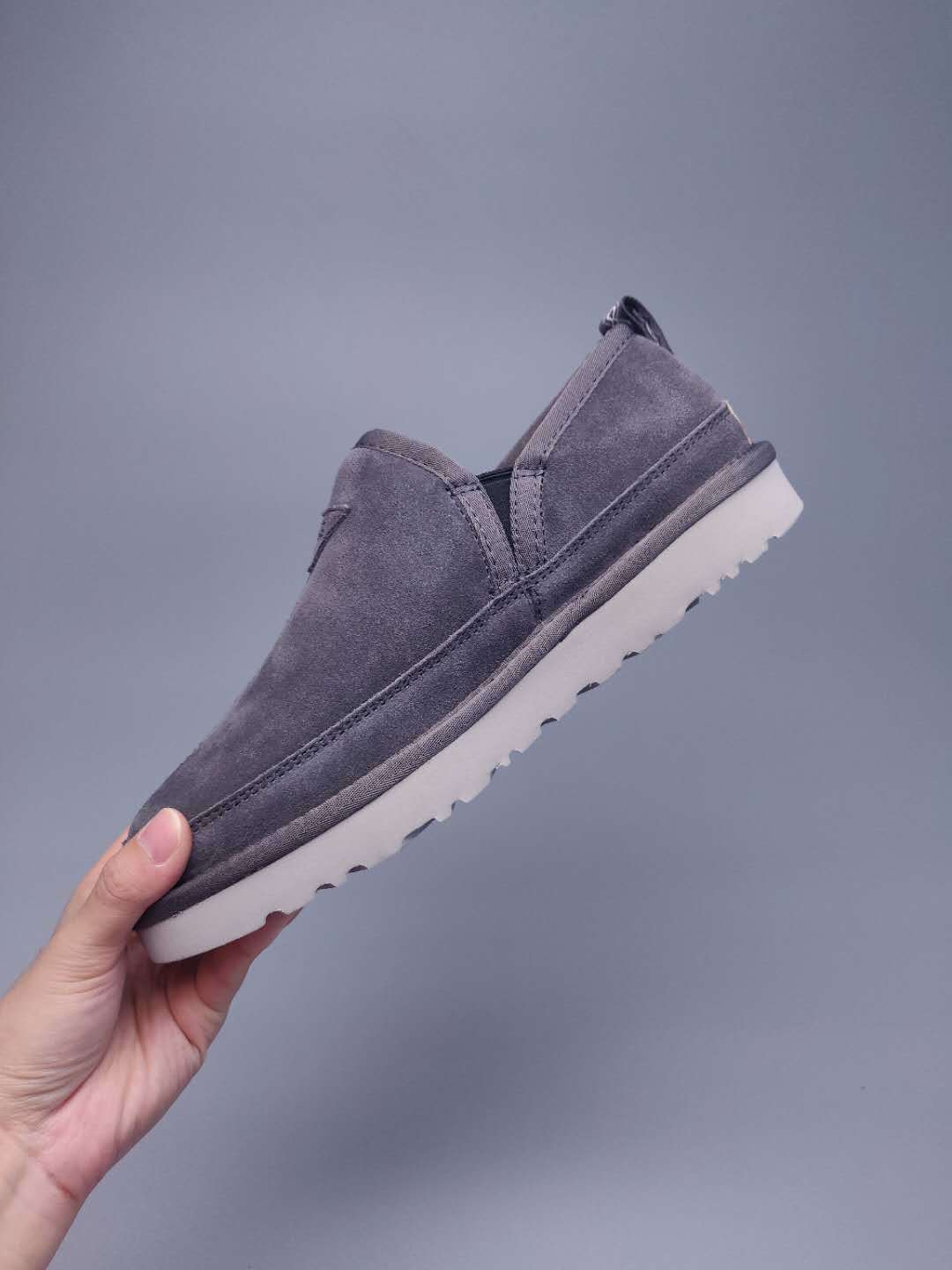 Men's Gray Slip-On Low-Top Casual Shoes - Style 3455