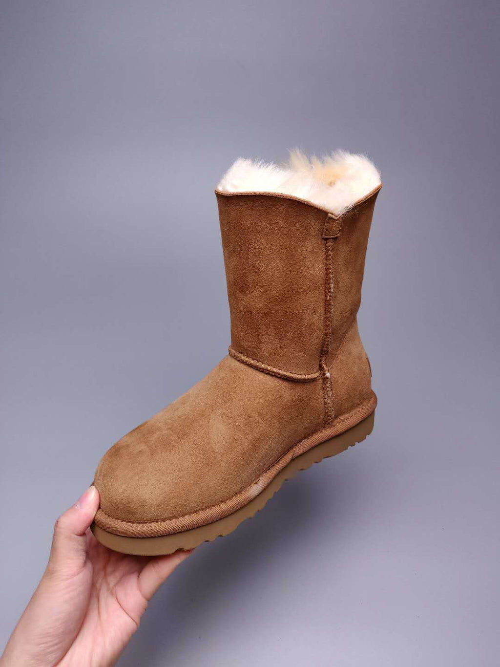Chestnut Side-Zip Mid-Calf Boots - Style 2480