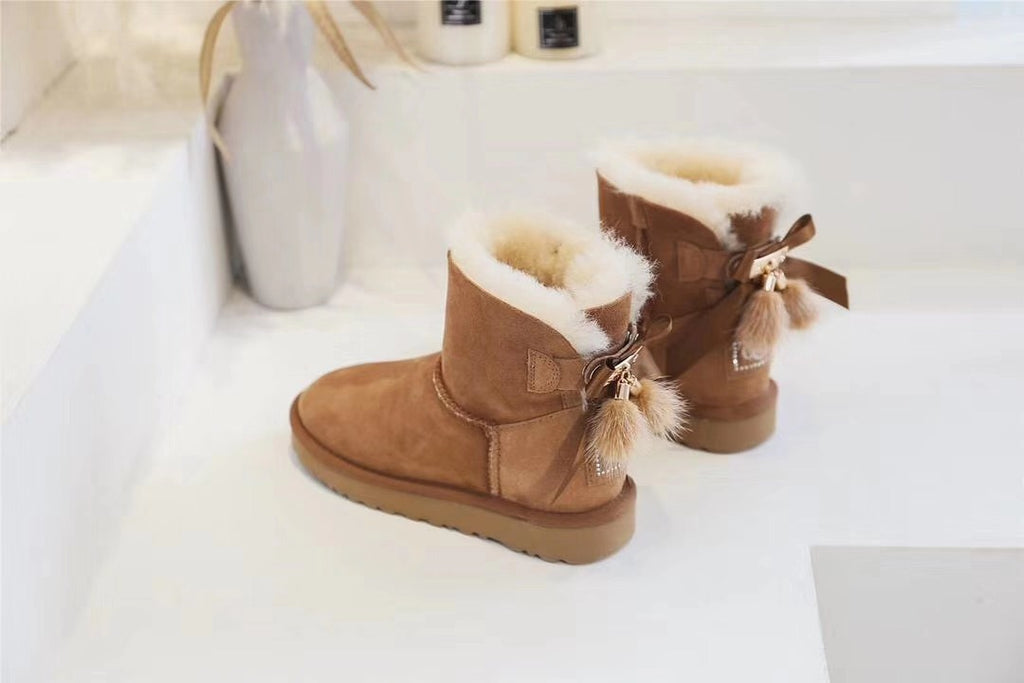 Chestnut Brown Three-Way Snow Boots - Style 6503