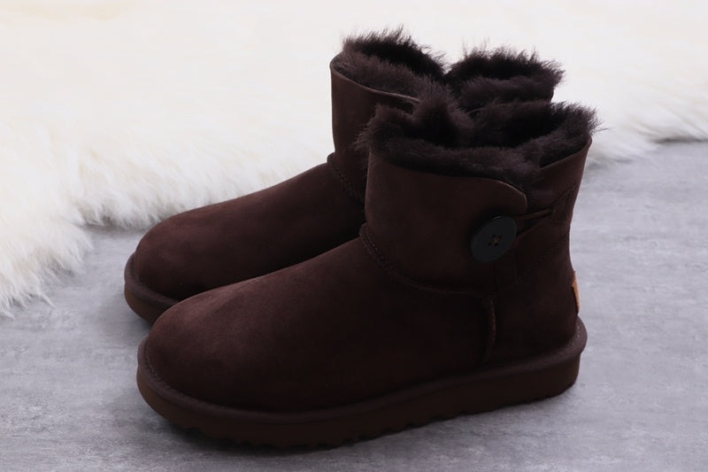 Coffee Brown W Mini Bailey Button II Boots - Style 6422