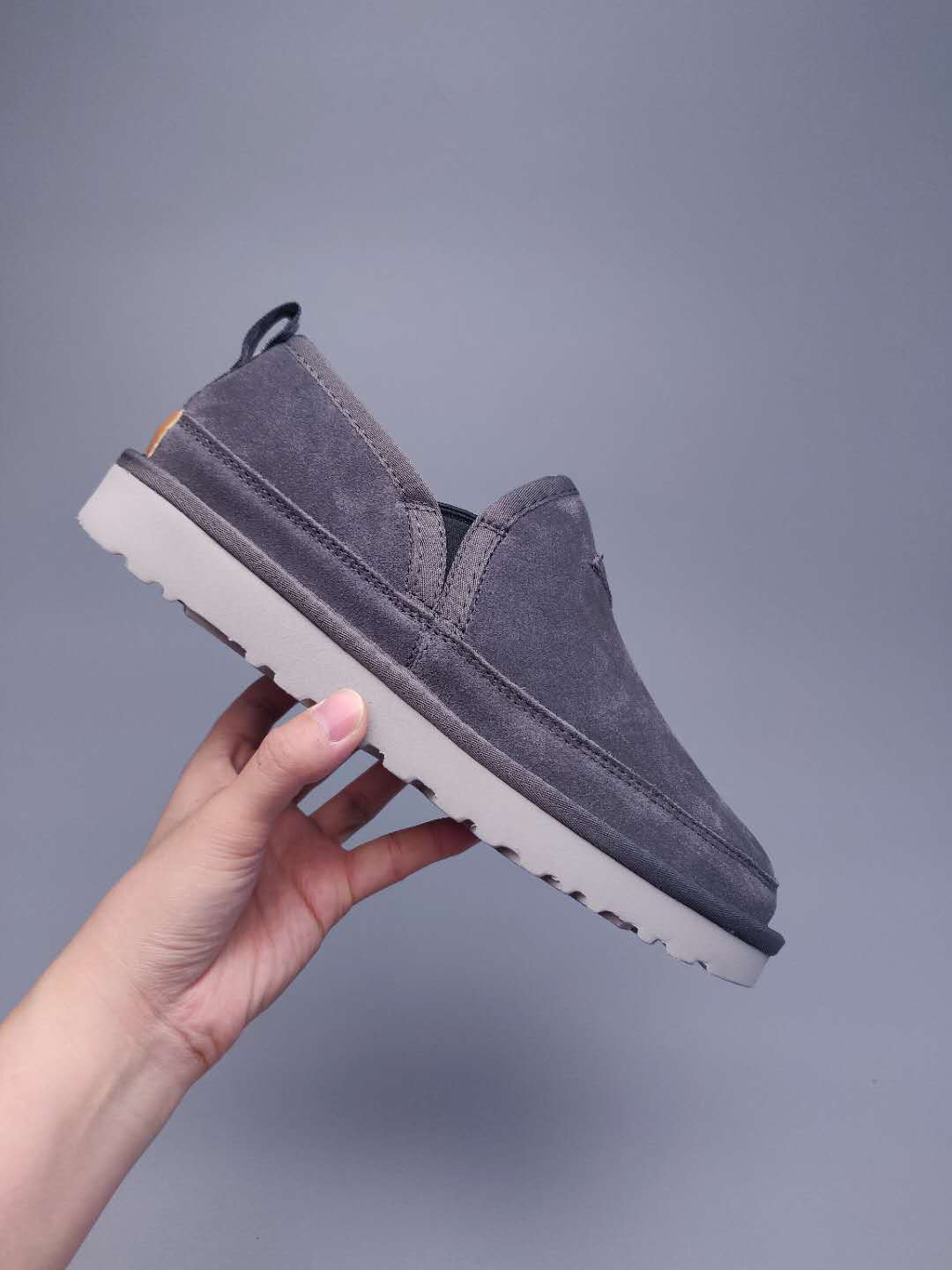 Men's Gray Slip-On Low-Top Casual Shoes - Style 3455
